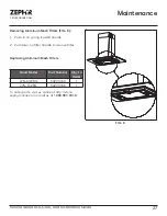 Preview for 27 page of Zephyr Verona Island ZVN-E42BG Use, Care And Installation Manual