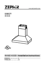 Preview for 1 page of Zephyr ZPO-E30AS Installation Instructions Manual