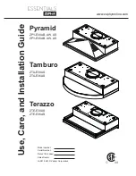 Предварительный просмотр 1 страницы Zephyr ZTA-E30AS Use, Care And Installation Manual