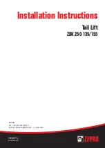 Zepro ZDK 250 135 Installation Instructions Manual preview