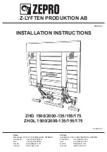 Предварительный просмотр 1 страницы Zepro ZHD 1500-135 Installation Instructions Manual