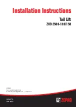 Zepro ZHD 2500-130 Installation Instructions Manual preview