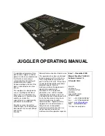 Preview for 1 page of Zero 88 Juggler Operating Manual