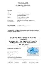 Preview for 2 page of Zero Appliances GF230IP Installation, Service And User Instructions Manual