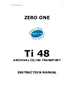 Preview for 1 page of Zero One Ti 48 Instruction Manual