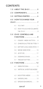 Preview for 3 page of ZERO-X ZX-G1 User Manual