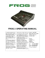 Preview for 3 page of Zero88 FROG 2 Operating Manual