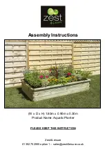 Zest 4 Leisure Aquatic Planter Assembly Instructions preview