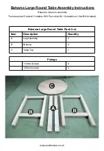 Preview for 2 page of Zest 4 Leisure Bahama Large Round Table Assembly Instructions