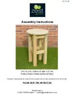 Preview for 1 page of Zest 4 Leisure Bahama Round Stool Assembly Instructions