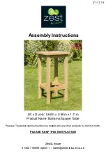 Zest 4 Leisure Bahama Square Table Assembly Instructions preview