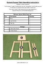 Preview for 2 page of Zest 4 Leisure Bahama Square Table Assembly Instructions