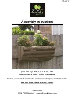 Preview for 1 page of Zest 4 Leisure Bristol Rustic Wall Planter Assembly Instructions