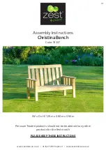 Zest 4 Leisure Christina Bench 15307 Assembly Instructions preview