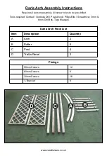 Preview for 2 page of Zest 4 Leisure Daria Arch Assembly Instructions