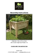 Zest 4 Leisure Deep Root Planter 1m Assembly Instructions preview