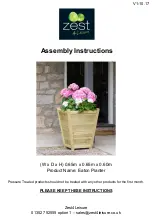 Предварительный просмотр 1 страницы Zest 4 Leisure Eaton Planter Assembly Instructions