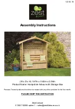 Preview for 1 page of Zest 4 Leisure Hampshire Arbour with Storage Box Assembly Instructions Manual