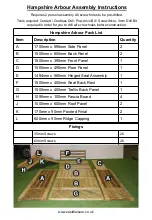 Preview for 2 page of Zest 4 Leisure Hampshire Arbour with Storage Box Assembly Instructions Manual