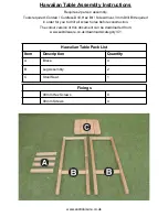 Предварительный просмотр 2 страницы Zest 4 Leisure Hawaiian Table Assembly Instructions