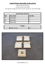 Preview for 2 page of Zest 4 Leisure Isabel Planter Assembly Instructions