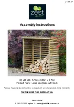 Preview for 1 page of Zest 4 Leisure Large Log Store with Back Assembly Instructions