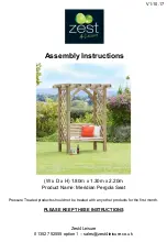 Preview for 1 page of Zest 4 Leisure Meridian Pergola Seat Assembly Instructions Manual