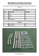 Предварительный просмотр 2 страницы Zest 4 Leisure Moonlight Arch Assembly Instructions