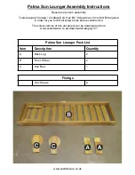 Preview for 2 page of Zest 4 Leisure Palma Sun Lounger Assembly Instructions