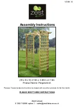 Zest 4 Leisure Pergola Arch Assembly Instructions preview