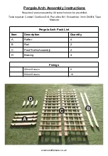 Предварительный просмотр 2 страницы Zest 4 Leisure Pergola Arch Assembly Instructions