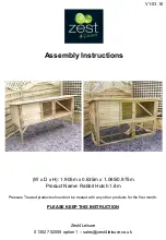 Zest 4 Leisure Rabbit Hutch 1.8m Assembly Instructions Manual preview