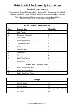 Preview for 2 page of Zest 4 Leisure Rabbit Hutch 1.8m Assembly Instructions Manual