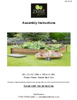 Preview for 1 page of Zest 4 Leisure Raised Bed 1.8m Assembly Instructions