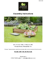 Zest 4 Leisure Raised Bed 1m Assembly Instructions preview