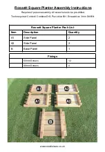 Предварительный просмотр 2 страницы Zest 4 Leisure Rossett Square Planter Assembly Instructions