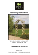 Zest 4 Leisure Rustic Arch Assembly Instructions preview