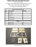 Preview for 2 page of Zest 4 Leisure Sleeper Cold Frame Assembly Instructions