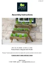 Preview for 1 page of Zest 4 Leisure Stepped Herb Planter Assembly Instructions