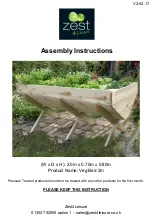 Preview for 1 page of Zest 4 Leisure Veg Bed 2m Assembly Instructions