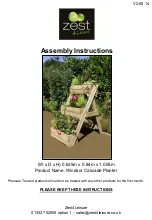 Предварительный просмотр 1 страницы Zest 4 Leisure Windsor Cascade Planter Assembly Instructions