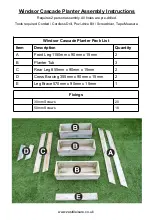 Предварительный просмотр 2 страницы Zest 4 Leisure Windsor Cascade Planter Assembly Instructions