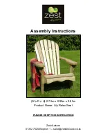 Zest Lily Relax Seat Assembly Instructions preview