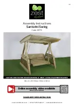 Zest Santorini Swing 20772 Assembly Instructions Manual preview