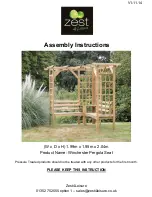 Zest Winchester Pergola Seat Assembly Instructions Manual предпросмотр