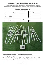 Предварительный просмотр 2 страницы Zest4Leisure Ben Nevis Obelisk Assembly Instructions