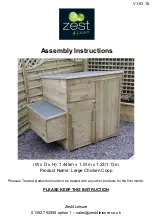 Zest4Leisure Large Chicken Coop Assembly Instructions Manual предпросмотр