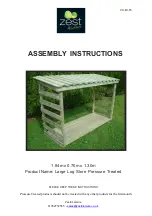 Zest4Leisure Large Log Store Pressure Treated Assembly Instructions предпросмотр