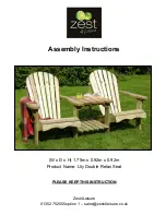 Preview for 1 page of Zest4Leisure Lily Double Relax Seat Assembly Instructions