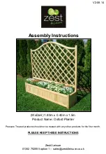 Предварительный просмотр 1 страницы Zest4Leisure Oxford Planter Assembly Instructions